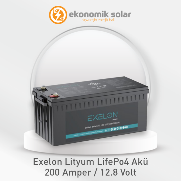 Exelon Lityum LifePo4 Akü – 200 Amper / 12.8 Volt