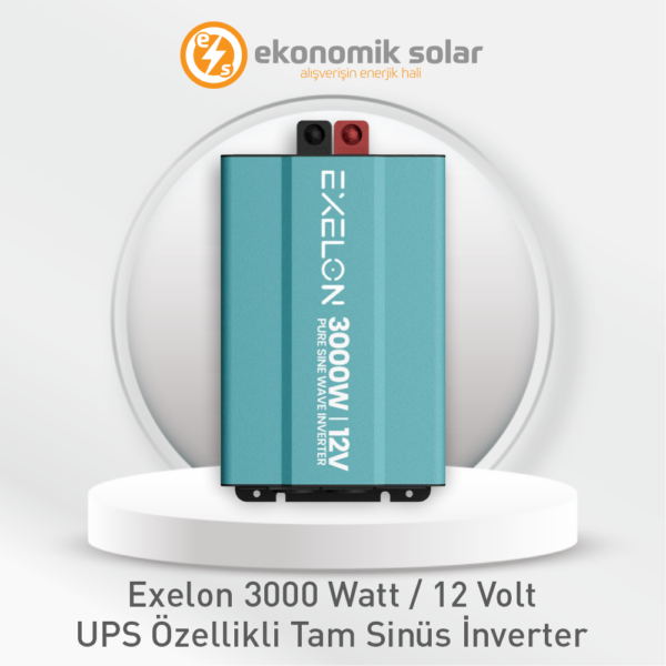 Exelon 3000 Watt / 12 Volt UPS Özellikli Tam Sinüs İnverter