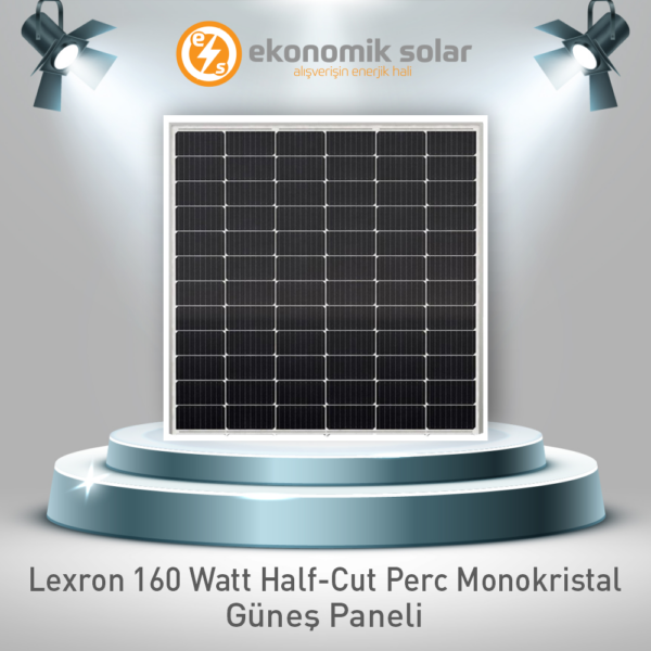 Lexron 160 Watt Half-Cut Perc Monokristal Güneş Paneli