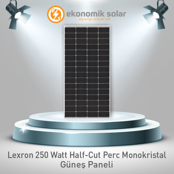 Lexron 250 Watt Half-Cut Perc Monokristal Güneş Paneli