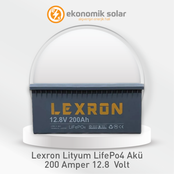 Lexron Lityum LifePo4 Akü – 200 Amper / 12.8 Volt