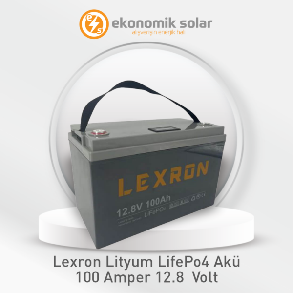 Lexron Lityum LifePo4 Akü – 100 Amper / 12.8 Volt