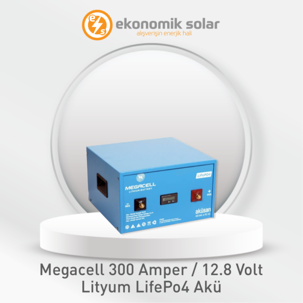 MegaCell Lityum LifePo4 Akü – 300 Amper / 12.8 Volt